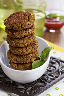Mercimek ve pistashios vejetaryen Burger