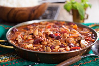 vegan fasulye biber
