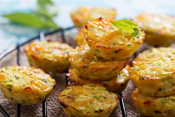 Baked zucchini muffins — Stock Photo, Image