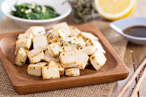 Baked tofu with spices — Stock Photo, Image