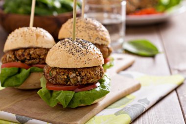 fasulye ve sebze vejetaryen Burger