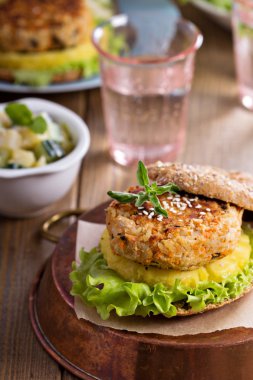 fasulye ve sebze vejetaryen Burger