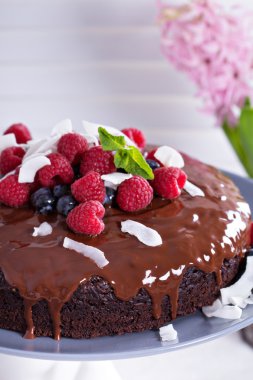 Vegan chocolate cake clipart
