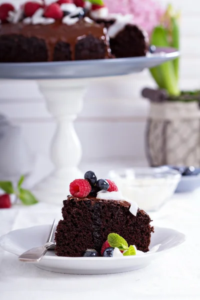 채식 초콜릿 케이크 — 스톡 사진