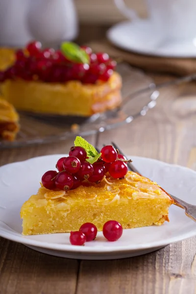 Cornmeal cake with berries — Stock Photo, Image