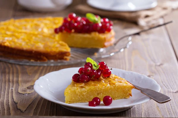 Cornmeal cake with berries — Stock Photo, Image