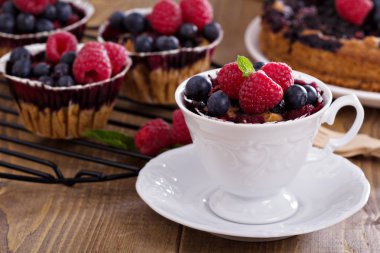 Berry muffin yulaf ile
