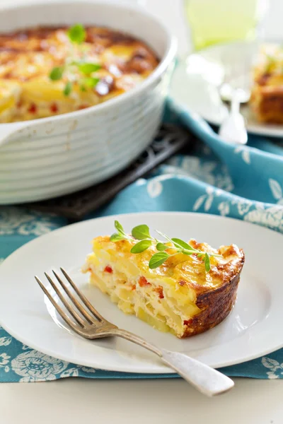 Potato and pepper breakfast gratin — Stock Photo, Image