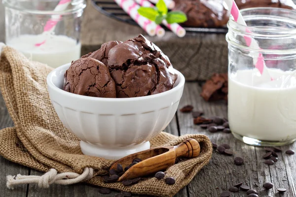 Chocolate cookies i a bowl Stock Picture