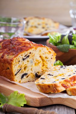 lezzetli peynir ekmek zeytin