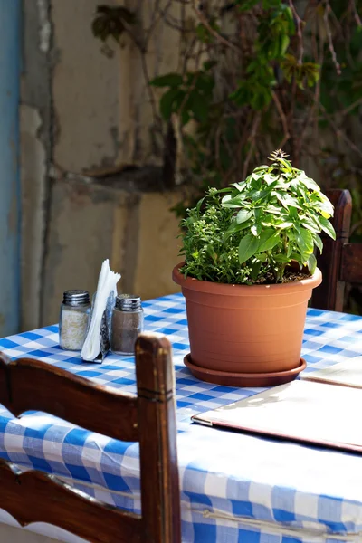 Gamla gammaldags café terrass — Stockfoto