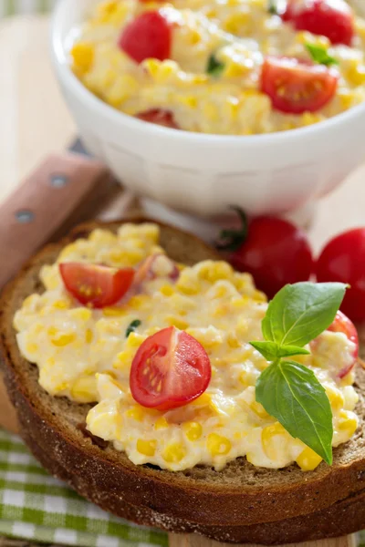 Corn and cream cheese dip — Stock Photo, Image