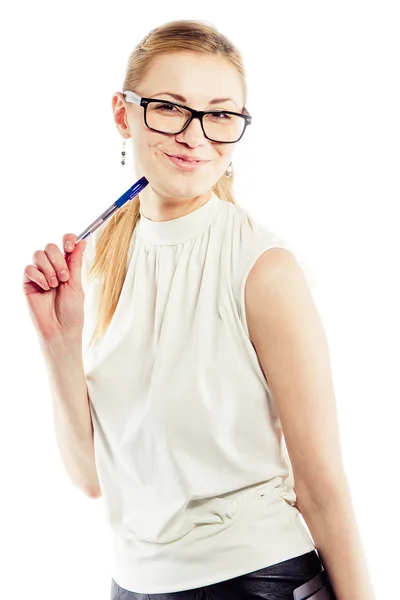 Mujer de negocios sonriente — Foto de Stock