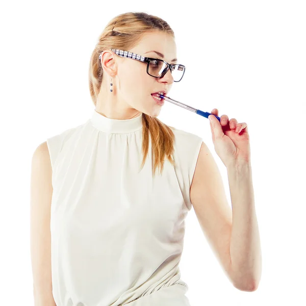 Mujer de negocios sonriente — Foto de Stock