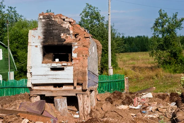 Un tas de débris de bâtiment détruit — Photo