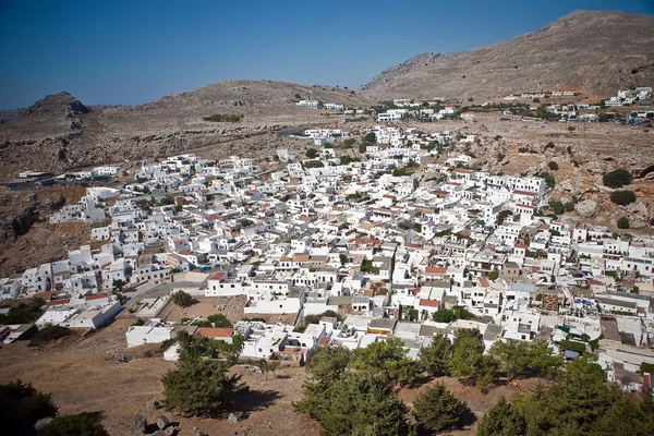 Aerial view of the town in Greece — Stock Photo, Image