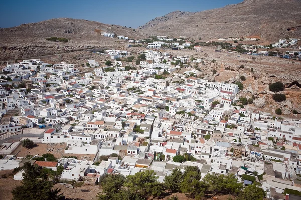 Aerial view of the town in Greece — Stock Photo, Image