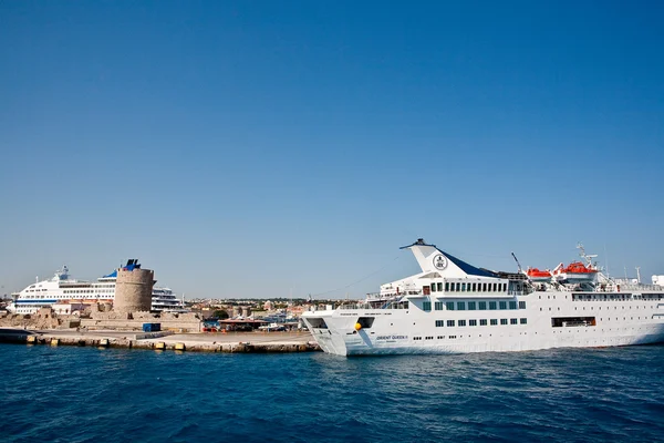 Panoramic view of Rhodes town — Stock Photo, Image