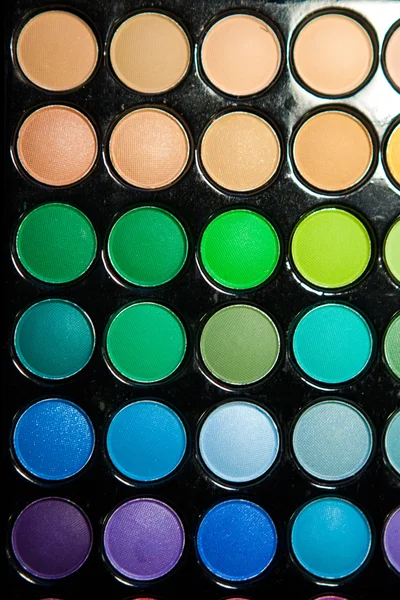 Σετ μακιγιάζ. επαγγελματική πολύχρωμα eyeshadow παλέτα — Φωτογραφία Αρχείου