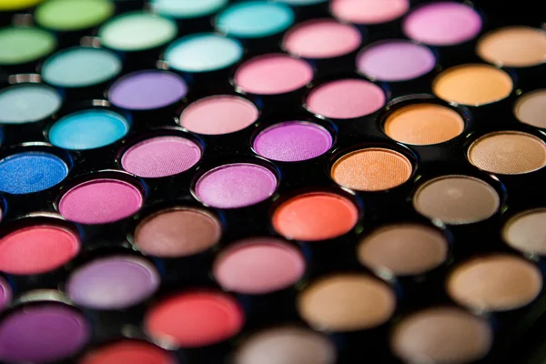 Σετ μακιγιάζ. επαγγελματική πολύχρωμα eyeshadow παλέτα — Φωτογραφία Αρχείου