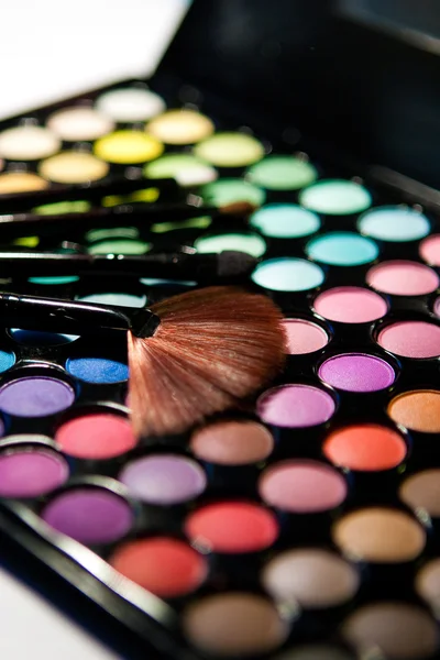 Makeup set. Professional multicolor eyeshadow palette — Stock Photo, Image