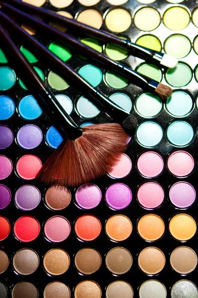 Makeup set. Professional multicolor eyeshadow palette — Stock Photo, Image