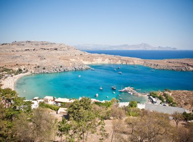 Yunan Adaları - rhodes, lindos bay
