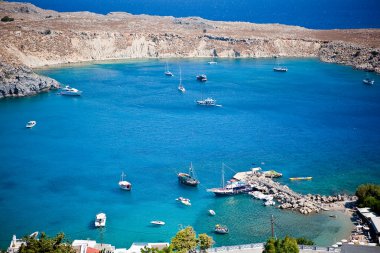 Yunan Adaları - rhodes, lindos bay