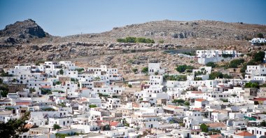 Yunanistan şehrin havadan görünümü