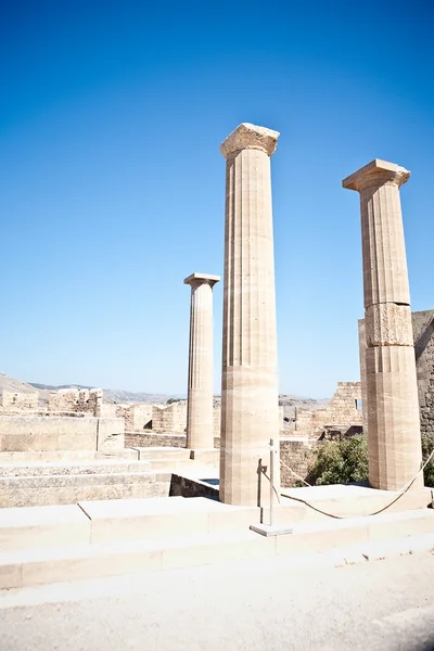 Lindos, Rodos, Yunanistan, Apollon antik tapınak — Stok fotoğraf