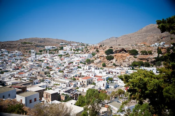 Aerial view of the town in Greece — Stock Photo, Image