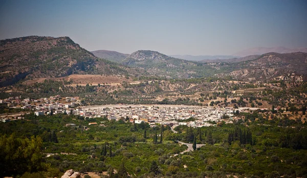 Yunanistan şehrin havadan görünümü — Stok fotoğraf