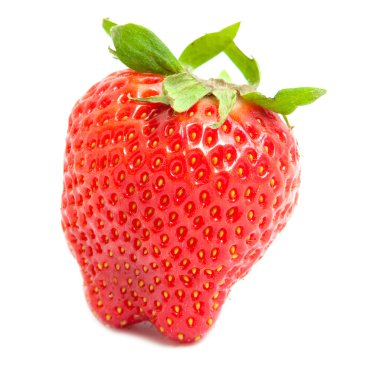 Beyaz arkaplanda çilek