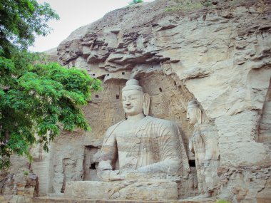 Çin, shanxi: taş oyma yungang mağarasını