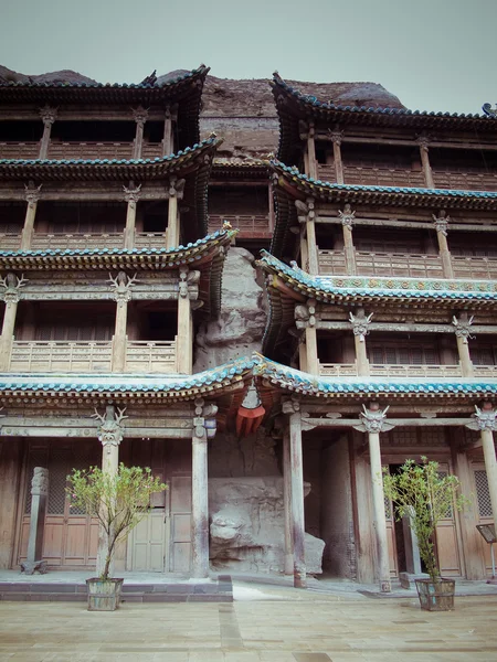 China, shanxi: Tallado en piedra de grutas de Yungang —  Fotos de Stock