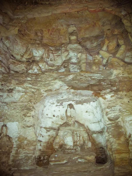 Chine, shanxi : Sculpture en pierre des grottes de Yungang — Photo