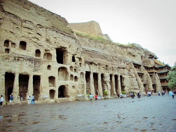 Chiny, shanxi: kamień rzeźba groty Yungang — Zdjęcie stockowe