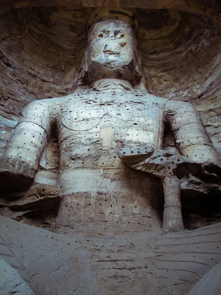 China, shanxi: steenhouwen van grotten van yungang — Stockfoto