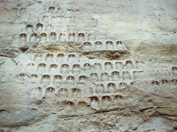 Kina, shanxi: sten carving yungang grottoes — Stockfoto