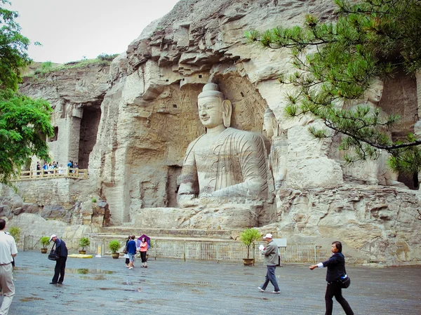 China, shanxi: steenhouwen van grotten van yungang — Stockfoto