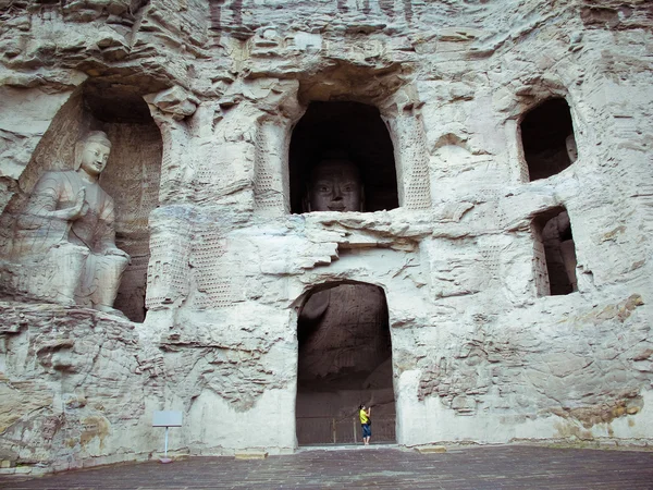 China, shanxi: Stone carving of Yungang grottoes — Stock Photo, Image