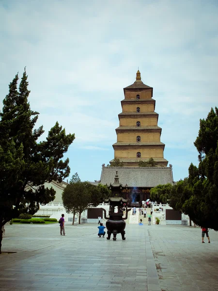 Giant Wild Goose Pagoda - буддийская пагода в Сиань, Китай . — стоковое фото