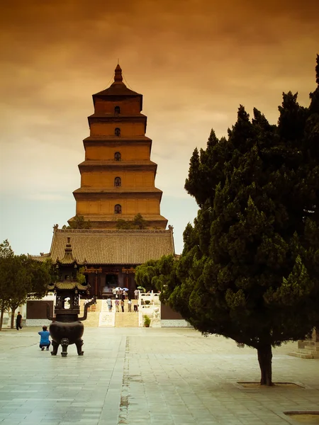 Dev Vahşi kaz Pagodası - Budist pagoda Xian, Çin. — Stockfoto