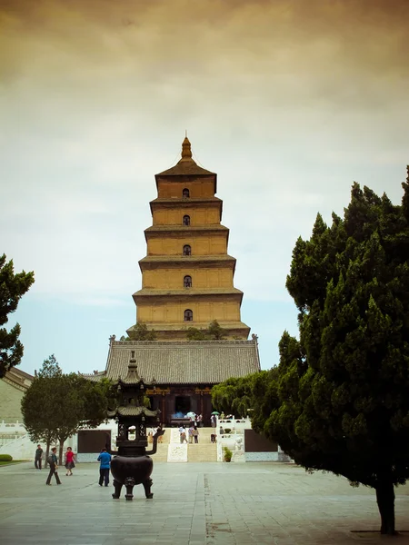 Giant Wild Goose Pagoda - буддийская пагода в Сиань, Китай . — стоковое фото