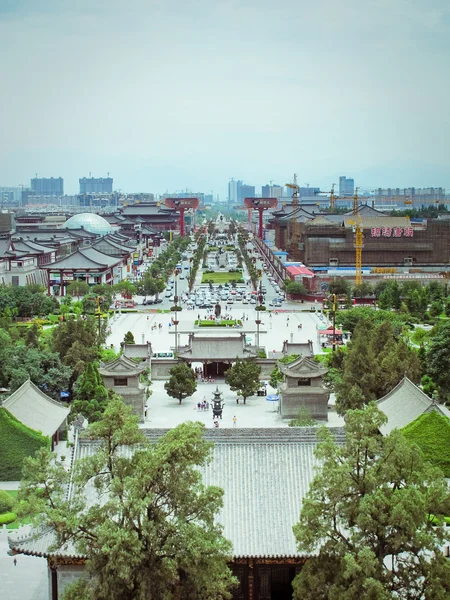 Park in der Nähe der riesigen Wildgans-Pagode xian, China. — Stockfoto