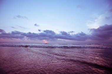 Bali kuta beach günbatımı