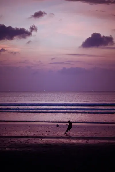 Bali kuta strand zonsondergang — Stockfoto
