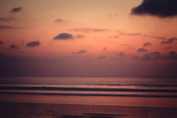 Západ slunce Bali Kuta Beach — Stock fotografie