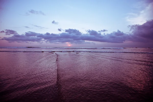 Západ slunce Bali Kuta Beach — Stock fotografie