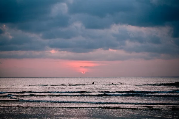 Západ slunce Bali Kuta Beach — Stock fotografie